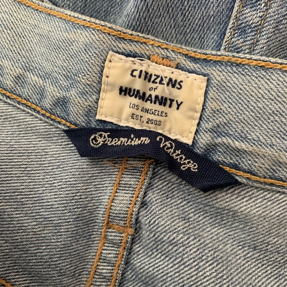 CITIZENS OF HUMANITY Jeans Liya High Rise Classic Crop Side Color block 27 - Picture 8 of 13